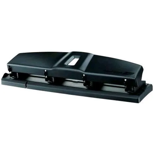 Maped E4001 Perforatore 4 Fori Fissi in Metallo Capacita' Foratura 12 Fogli Fori 5.5 mm Col. Nero