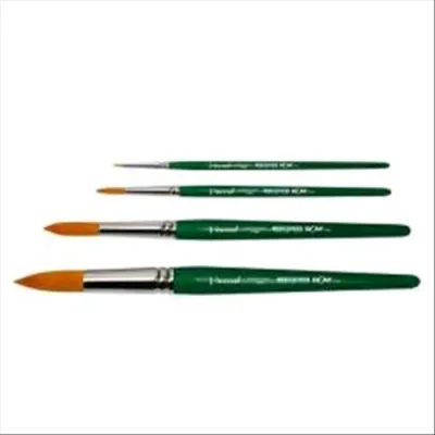 CWR Vincent Pennelli Sintetici Punta Tonda N. 8 Manico Corto Col. Verde Conf 6 Pz.