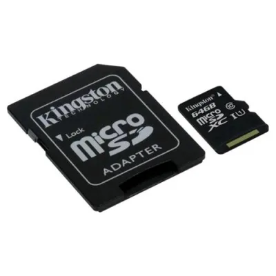 Kingston SDC10G2/64GB Micro SD HC 64GB Classe 10 con Adattatore SD