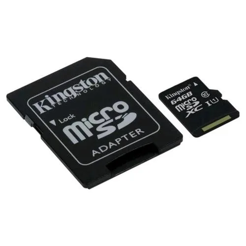 Kingston SDC10G2/64GB Micro SD HC 64GB Classe 10 con Adattatore SD