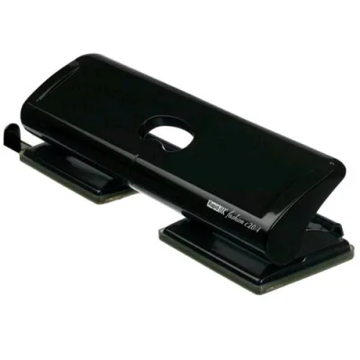 Rapid FC20/4 Perforatore 4 Fori in Acciaio Capacita' Foratura 20 Fogli Fori 5.5 mm Col. Nero