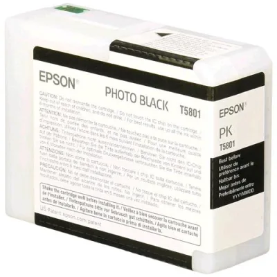 Epson T5801 Tanica Nero Fotografico per Stylus Pro 3800/Graphics/Ratemirate/3 Anni On-Site Garanzia Italia (C13T580100)