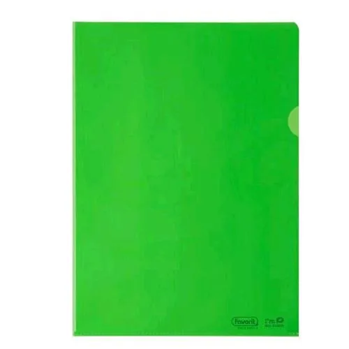 Favorit Cartelline a L in Polietilene Bio Based 220X300 mm Verde Conf 25 Pz.