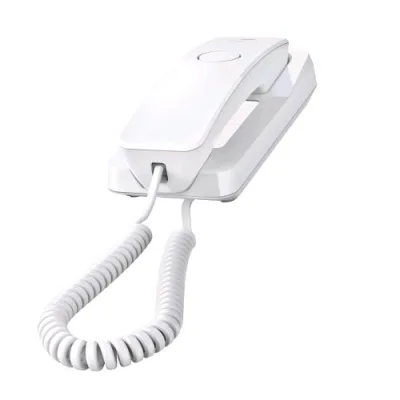 Gigaset Desk 200 Telefono a Filo Standard Segnalazione di Chiamata a LED 10 Numeri per la Selezione Rapida 3 Melodie e 3 Livelli di Volume Possibilita' di Disabilitare la Suoneria Ripetizione Dell'ultimo Numero Selezionato Tasto Mute White