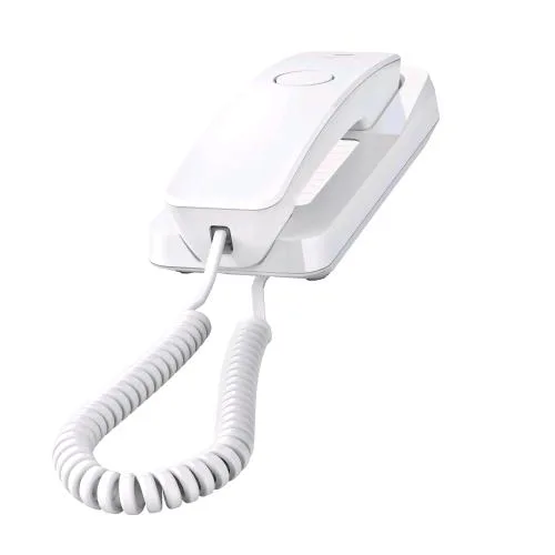 Gigaset Desk 200 Telefono a Filo Standard Segnalazione di Chiamata a LED 10 Numeri per la Selezione Rapida 3 Melodie e 3 Livelli di Volume Possibilita' di Disabilitare la Suoneria Ripetizione Dell'ultimo Numero Selezionato Tasto Mute White