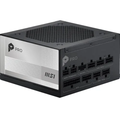 Msi Pro A850PL Alimentatore 850 W Completamente Modulare Cybenetics Platinum 80 Plus Platinum Supporto GPU Pcie 5.1 ATX 3.1 Nero