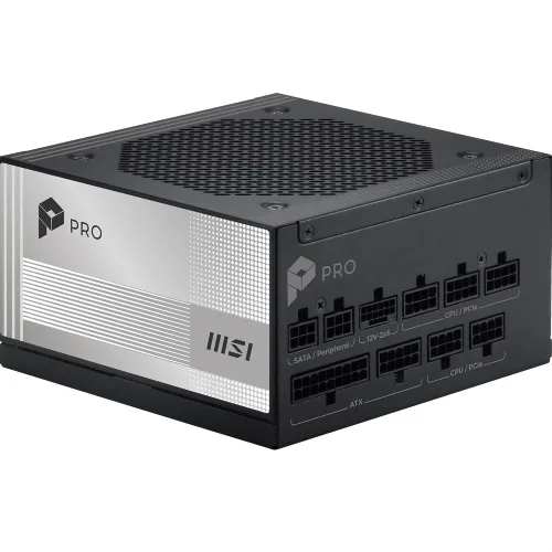 Msi Pro A850PL Alimentatore 850 W Completamente Modulare Cybenetics Platinum 80 Plus Platinum Supporto GPU Pcie 5.1 ATX 3.1 Nero