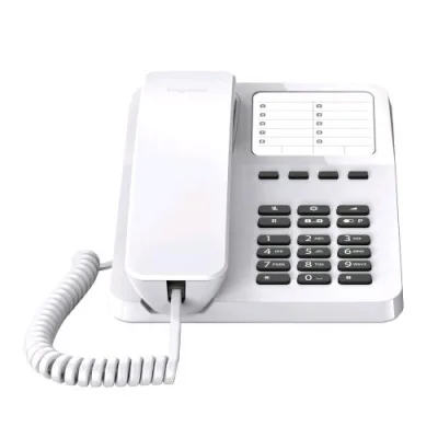 Gigaset Desk 400 Telefono da Tavolo a Filo con 4 Tasti di Chiamata Diretta Bianco