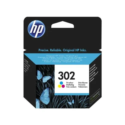 HP 302 Cartuccia Multicolor Giallo+Ciano+Magenta per Stampanti HP Ink-Jet 165 Pag