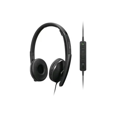 Lenovo Gen 2 Cuffie con Microfono Stereo Over Ear Cablato USB-C Cancellazione del Rumore ANC Attivo Certificato Zoom