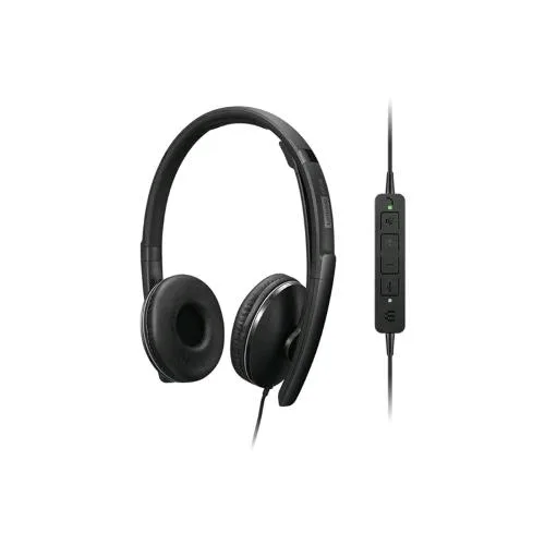 Lenovo Gen 2 Cuffie con Microfono Stereo Over Ear Cablato USB-C Cancellazione del Rumore ANC Attivo Certificato Zoom