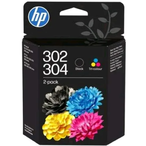 HP 302/304 Tri-Color/Black 2-Pack