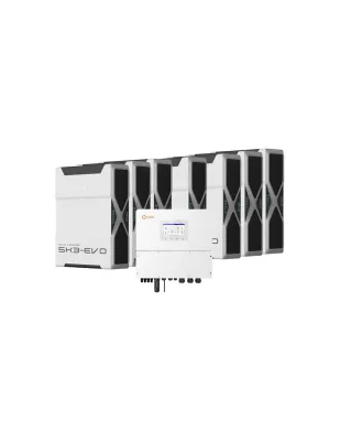 Sistema di accumulo trifase inverter 12kW Solis batteria al litio 36.54kWh Weco EVO 5k3