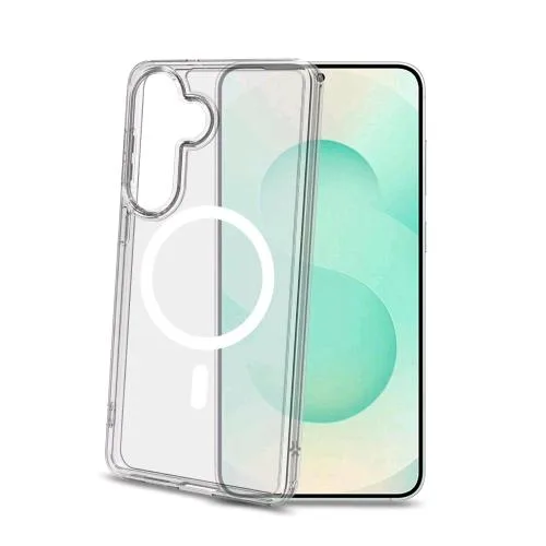 Celly Samsung Galaxy S26+ 5G Cover Magsafe Compatibile con Ricarica Wireless Magnetica in Morbido Tpu Anti-Shock Trasparente