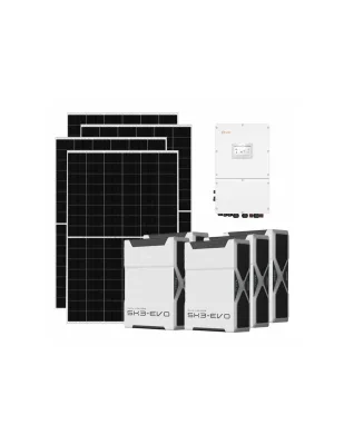 Kit fotovoltaico trifase 60060W inverter 60kW batteria al litio 31.32kWh Weco EVO 5k3