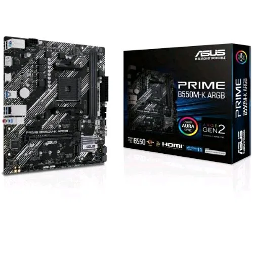ASUS AMD B550 Prime B550M-K ARGB AM4