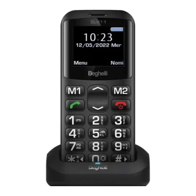 Beghelli SLV11N Dual SIM 1.77" Senior Phone Tasti Grandi Chiamata Rapida Tasto Sos Volume Potenziato Grigio Scuro