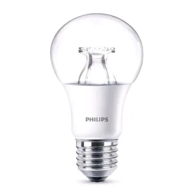 Philips LED60CLDIM Lampadina LED Dimmerabile Goccia Chiara 60WATT 8.5 W E27 Luce Calda