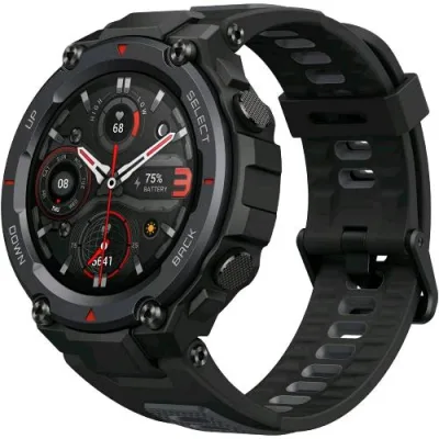 Amazfit T-Rex 3 Pro Smartwatch 48mm 1.3" Amoled Impermeabile 10 Atm 100 Modalita' Sportive GPS SPO2 Cardiofrequenzimetro, Monitor del Sonno, Contapassi Nero