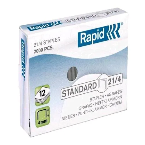 Rapid Punti Metallici 21/4 mm Confezione 10X2.000 Punti