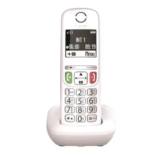 Gigaset E270 Cordless DECT con Tasti e Numeri Grandi Vivavoce Audio Potenziato White