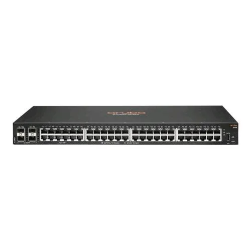 HPE Aruba 6100 48G 4SFP+ Switch Gestito L3 48 x 10/100/1000 + 4 x 1 Gigabit / 10 Gigabit SFP+ Flusso D'aria da Laterale a Laterale Montabile su Rack