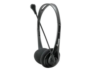CUFFIA C/MICROFONO 3,5MM BK CONTR.VOLUME CAVO 1,8MT