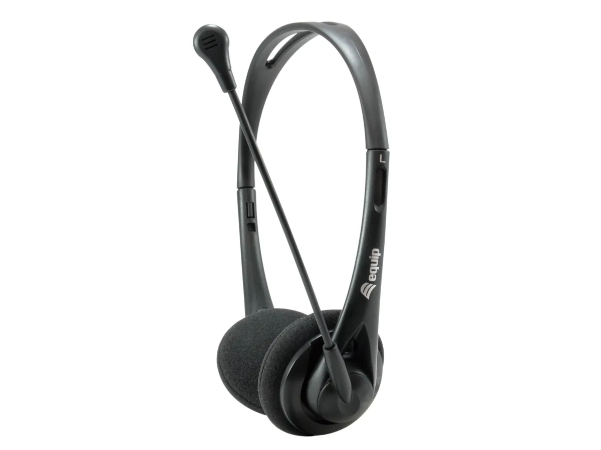 CUFFIA C/MICROFONO 3,5MM BK CONTR.VOLUME CAVO 1,8MT