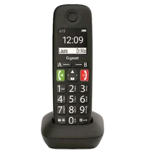 Gigaset E290HX Senior Cordless DECT Aggiuntivo Black