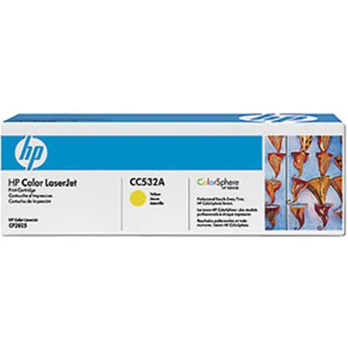 HP 304A Toner Giallo per Color Laserjet CP2025-CP2025N-CP2025DN/Laserjet CM2320NF-CM2320FXI Garanzia Italia (CC532A)