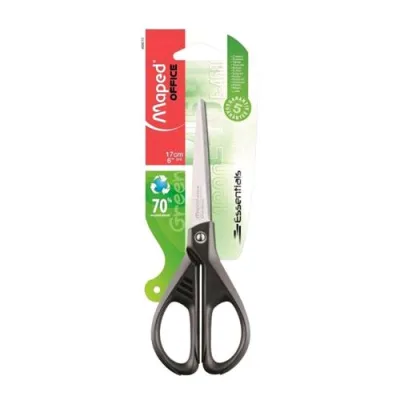 Maped Forbice Essentials Green Lame in Acciaio 17 cm Colore Nero