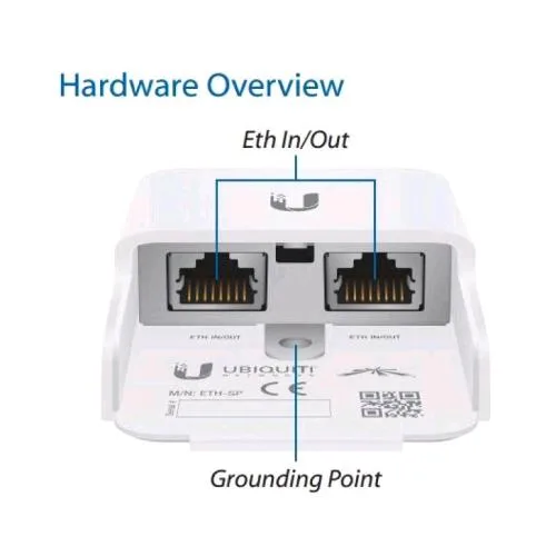 Ubiquiti Eth-SP-G2 GEN2 Protezione Contro le Sovratensioni Ethernet 2 x RJ-45 1.000MB/S