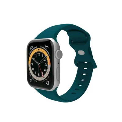 Celly Apple Watch Cinturino in Morbido Silicone Compatibile con Apple Watch 42/44/45 mm Verde