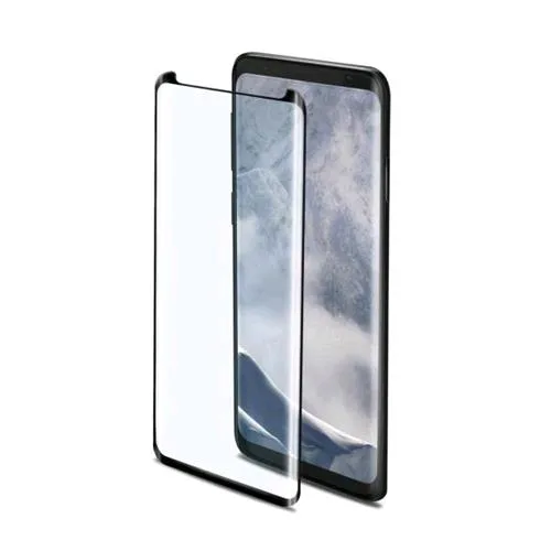 Celly Samsung Galaxy S9 Plus 3D Glass Proteggi Schermo in Vetro Temperato Colore Nero