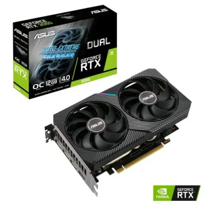 ASUS Dual -RTX3060-O12G-V2 Nvidia Geforce RTX 3060 12 GB GDDR6 PCI Express 4.0