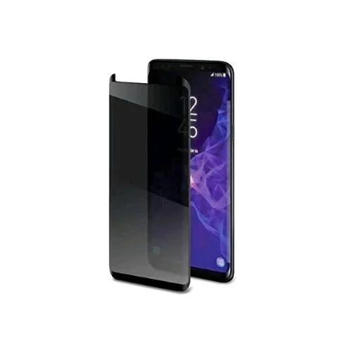 Celly Samsung Galaxy S9 Privacy 3D Proteggi Schermo in Vetro Temperato con Filtro Privacy Nero Trasparente
