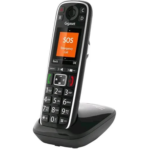 Gigaset E720 Corldess DECT Bluetooth con Annuncio Vocale di Chi Chiama Nero