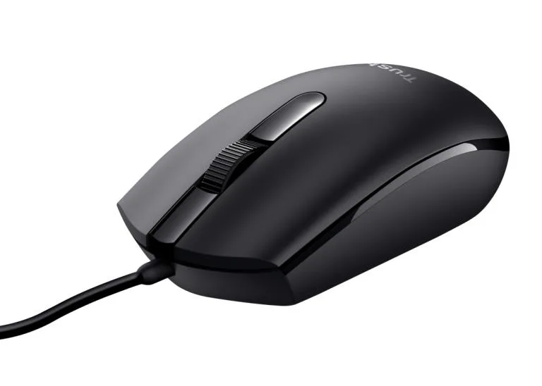 Trust 24271TRS Mouse Basy Ottico 1.200 DPI a Filo USB 3 Pulsanti Colore Nero
