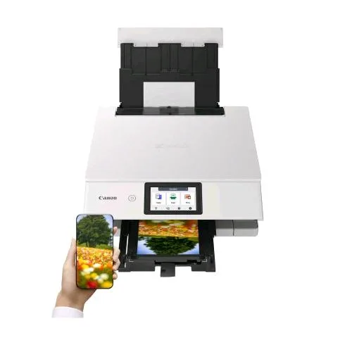 Canon Pixma TS8751 Stamapante Multifunzione Ink Jet a Colori A4 Wi-Fi Google Cloud Print e Apple Airprint Duplex Scanner Piano 10PPM USB Bianco