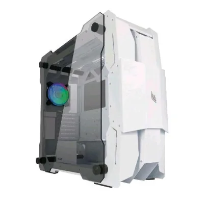 NOUA Ego Z5 Case Full-Tower Gaming e-ATX ATX M-ATX Mini-Itx Frontale in Metallo Pannelli Laterali in Vetro TEMPERATO3XUSB 3.0 1XVENTOLA PWM ARGB Bianco