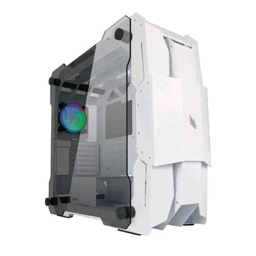NOUA Ego Z5 Case Full-Tower Gaming e-ATX ATX M-ATX Mini-Itx Frontale in Metallo Pannelli Laterali in Vetro TEMPERATO3XUSB 3.0 1XVENTOLA PWM ARGB Bianco