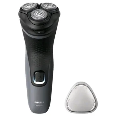 Philips S1142 00 Serie 1000 Rasoio Elettrico Ricaricabile 3 Testine Sistema di Rasatura Trimmer Nero Grigio