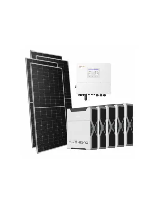 Kit fotovoltaico trifase 20230W inverter 20kW Solis batteria al litio 26.1kWh Weco EVO 5k3