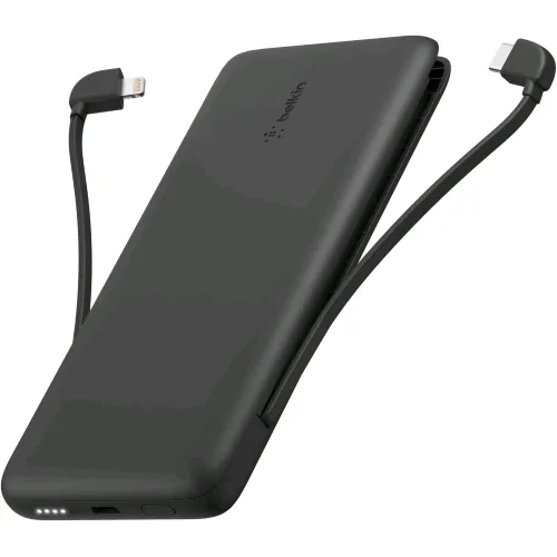 Belkin Boostcharge Plus Powerbank 10.000mAh Porta di Ricarica USB-C Cavo Lightning (Mfi) ed USB-C Integrati Nero