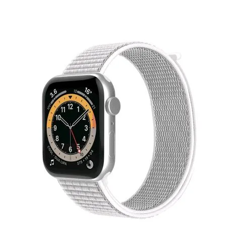 Celly Apple Watch Cinturino in Velcro Chiusura Rapida con Sistema a Strappo Compatibile con Apple Watch 42/44/45 mm Bianco