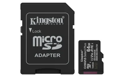 SD MICRO 64GB CL10 UHS-I CON ADATT. 200MB/S LET.100MB/S SCRIT.KINGSTON