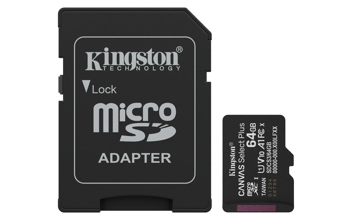 SD MICRO 64GB CL10 UHS-I CON ADATT. 200MB/S LET.100MB/S SCRIT.KINGSTON