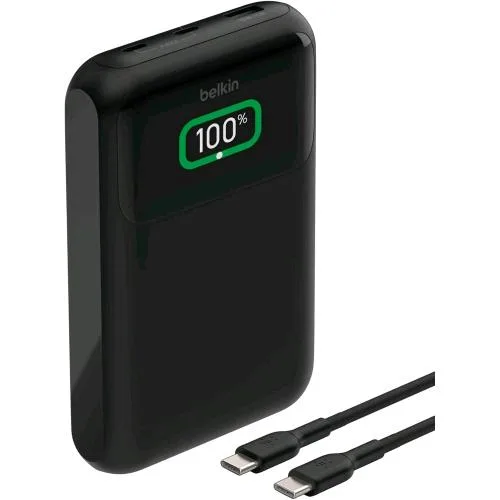 Belkin Boostcharge Power 20K 65W Powerbank Digital Display 3 Porte USB-C USB-A PD Nero