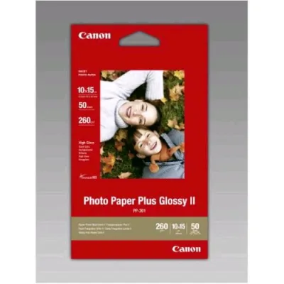Canon PP-201 Carta Fotografica Lucida 10X15 cm A6 260g 50 Fogli Bianco