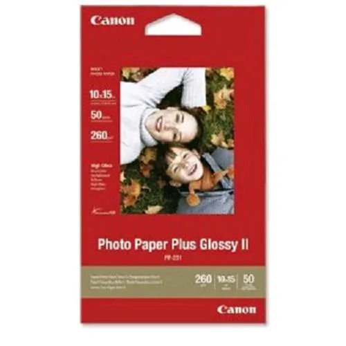 Canon PP-201 Carta Fotografica Lucida per Stampanti Inkjet/Laser 10 X15 5 Fogli